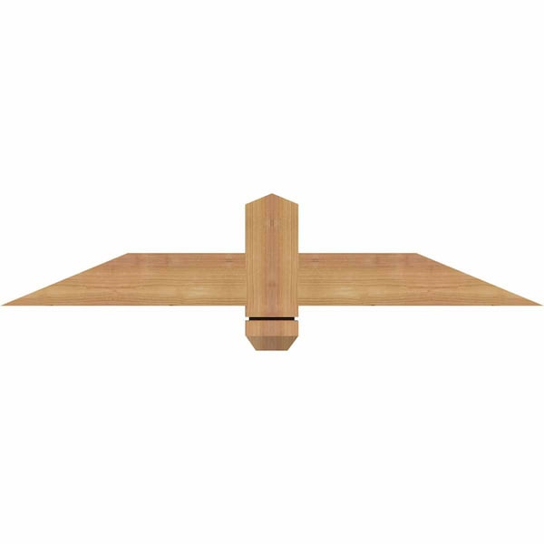 Ekena Millwork Eugene Smooth Timber Gable Bracket, Western Red Cedar, 36"W x 7"H x 1 1/2"D x 3 1/2"F, 5/12 Pitch GBW036X07X0204EUG00SWR - main